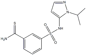 3-{[1-(propan-2-yl)-1H-pyrazol-5-yl]sulfamoyl}benzene-1-carbothioamide Structure