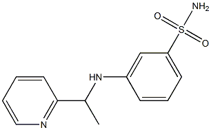 3-{[1-(pyridin-2-yl)ethyl]amino}benzene-1-sulfonamide Structure