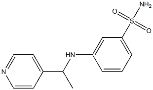 3-{[1-(pyridin-4-yl)ethyl]amino}benzene-1-sulfonamide Structure