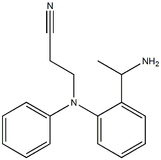 3-{[2-(1-aminoethyl)phenyl](phenyl)amino}propanenitrile Structure