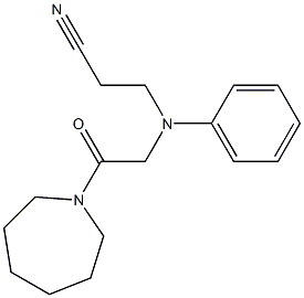 3-{[2-(azepan-1-yl)-2-oxoethyl](phenyl)amino}propanenitrile 구조식 이미지