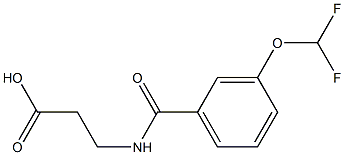 3-{[3-(difluoromethoxy)phenyl]formamido}propanoic acid 구조식 이미지