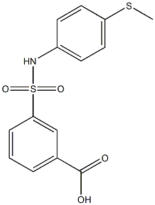 3-{[4-(methylsulfanyl)phenyl]sulfamoyl}benzoic acid Structure