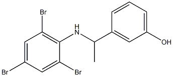 3-{1-[(2,4,6-tribromophenyl)amino]ethyl}phenol Structure