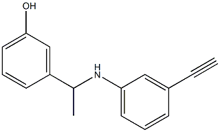 3-{1-[(3-ethynylphenyl)amino]ethyl}phenol Structure