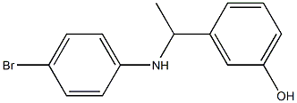 3-{1-[(4-bromophenyl)amino]ethyl}phenol 구조식 이미지