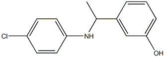 3-{1-[(4-chlorophenyl)amino]ethyl}phenol 구조식 이미지