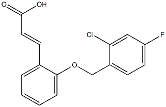 3-{2-[(2-chloro-4-fluorophenyl)methoxy]phenyl}prop-2-enoic acid Structure