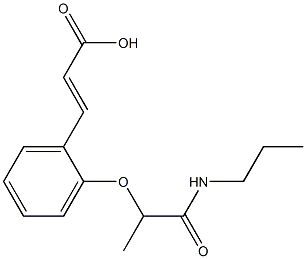 3-{2-[1-(propylcarbamoyl)ethoxy]phenyl}prop-2-enoic acid 구조식 이미지