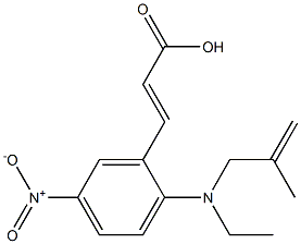 3-{2-[ethyl(2-methylprop-2-en-1-yl)amino]-5-nitrophenyl}prop-2-enoic acid 구조식 이미지