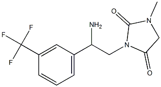 3-{2-amino-2-[3-(trifluoromethyl)phenyl]ethyl}-1-methylimidazolidine-2,4-dione Structure