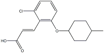 3-{2-chloro-6-[(4-methylcyclohexyl)oxy]phenyl}prop-2-enoic acid 구조식 이미지