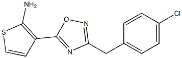 3-{3-[(4-chlorophenyl)methyl]-1,2,4-oxadiazol-5-yl}thiophen-2-amine Structure