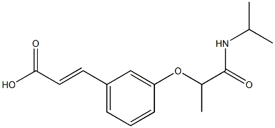 3-{3-[1-(propan-2-ylcarbamoyl)ethoxy]phenyl}prop-2-enoic acid Structure