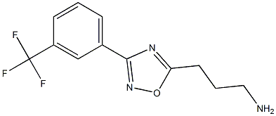 3-{3-[3-(trifluoromethyl)phenyl]-1,2,4-oxadiazol-5-yl}propan-1-amine Structure