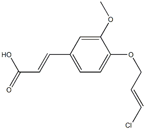 3-{4-[(3-chloroprop-2-en-1-yl)oxy]-3-methoxyphenyl}prop-2-enoic acid 구조식 이미지
