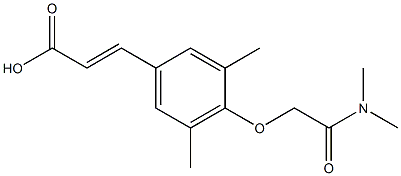 3-{4-[(dimethylcarbamoyl)methoxy]-3,5-dimethylphenyl}prop-2-enoic acid 구조식 이미지