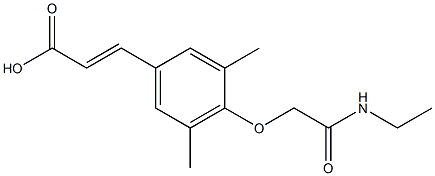 3-{4-[(ethylcarbamoyl)methoxy]-3,5-dimethylphenyl}prop-2-enoic acid 구조식 이미지