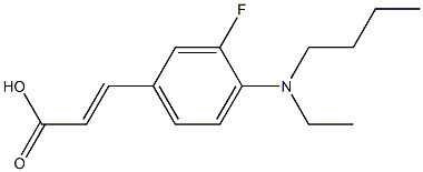 3-{4-[butyl(ethyl)amino]-3-fluorophenyl}prop-2-enoic acid 구조식 이미지