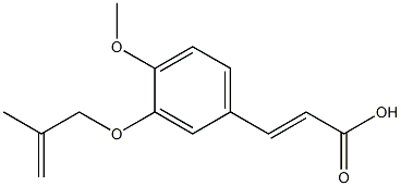 3-{4-methoxy-3-[(2-methylprop-2-en-1-yl)oxy]phenyl}prop-2-enoic acid Structure