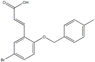 3-{5-bromo-2-[(4-methylphenyl)methoxy]phenyl}prop-2-enoic acid Structure