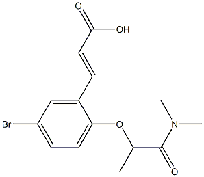 3-{5-bromo-2-[1-(dimethylcarbamoyl)ethoxy]phenyl}prop-2-enoic acid Structure