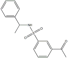 3-acetyl-N-(1-phenylethyl)benzene-1-sulfonamide 구조식 이미지