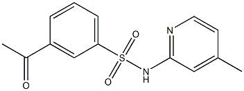 3-acetyl-N-(4-methylpyridin-2-yl)benzene-1-sulfonamide 구조식 이미지