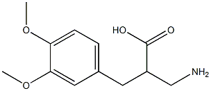 3-amino-2-[(3,4-dimethoxyphenyl)methyl]propanoic acid 구조식 이미지