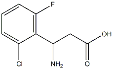 3-amino-3-(2-chloro-6-fluorophenyl)propanoic acid Structure