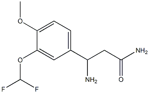 3-amino-3-[3-(difluoromethoxy)-4-methoxyphenyl]propanamide 구조식 이미지