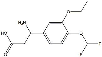 3-amino-3-[4-(difluoromethoxy)-3-ethoxyphenyl]propanoic acid 구조식 이미지