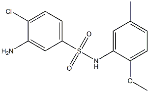 3-amino-4-chloro-N-(2-methoxy-5-methylphenyl)benzene-1-sulfonamide 구조식 이미지