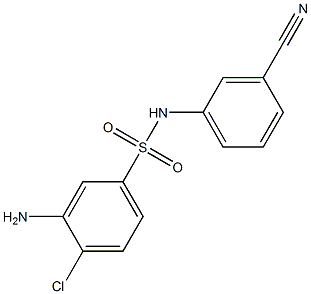 3-amino-4-chloro-N-(3-cyanophenyl)benzene-1-sulfonamide Structure