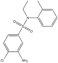 3-amino-4-chloro-N-ethyl-N-(2-methylphenyl)benzene-1-sulfonamide 구조식 이미지