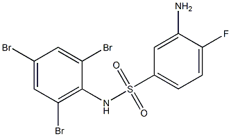 3-amino-4-fluoro-N-(2,4,6-tribromophenyl)benzene-1-sulfonamide 구조식 이미지