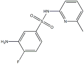 3-amino-4-fluoro-N-(6-methylpyridin-2-yl)benzene-1-sulfonamide Structure