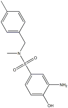 3-amino-4-hydroxy-N-methyl-N-[(4-methylphenyl)methyl]benzene-1-sulfonamide 구조식 이미지