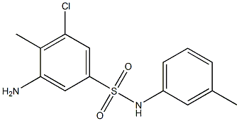 3-amino-5-chloro-4-methyl-N-(3-methylphenyl)benzene-1-sulfonamide Structure