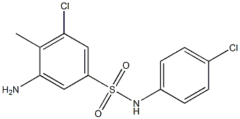 3-amino-5-chloro-N-(4-chlorophenyl)-4-methylbenzene-1-sulfonamide Structure