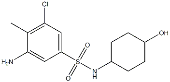 3-amino-5-chloro-N-(4-hydroxycyclohexyl)-4-methylbenzene-1-sulfonamide 구조식 이미지