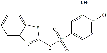 3-amino-N-(1,3-benzothiazol-2-yl)-4-chlorobenzene-1-sulfonamide Structure