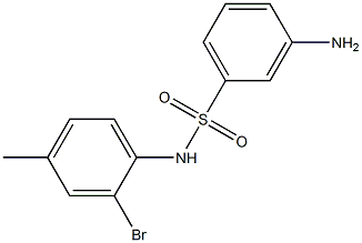 3-amino-N-(2-bromo-4-methylphenyl)benzene-1-sulfonamide 구조식 이미지