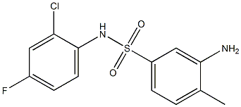 3-amino-N-(2-chloro-4-fluorophenyl)-4-methylbenzene-1-sulfonamide 구조식 이미지