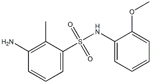 3-amino-N-(2-methoxyphenyl)-2-methylbenzene-1-sulfonamide 구조식 이미지