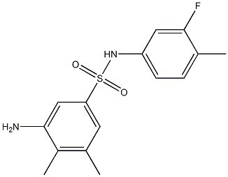 3-amino-N-(3-fluoro-4-methylphenyl)-4,5-dimethylbenzene-1-sulfonamide Structure
