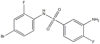 3-amino-N-(4-bromo-2-fluorophenyl)-4-fluorobenzene-1-sulfonamide 구조식 이미지