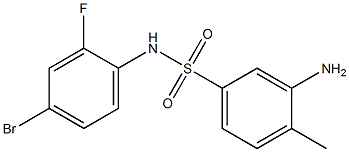 3-amino-N-(4-bromo-2-fluorophenyl)-4-methylbenzene-1-sulfonamide 구조식 이미지