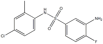 3-amino-N-(4-chloro-2-methylphenyl)-4-fluorobenzene-1-sulfonamide 구조식 이미지