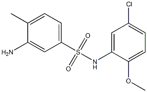 3-amino-N-(5-chloro-2-methoxyphenyl)-4-methylbenzene-1-sulfonamide 구조식 이미지